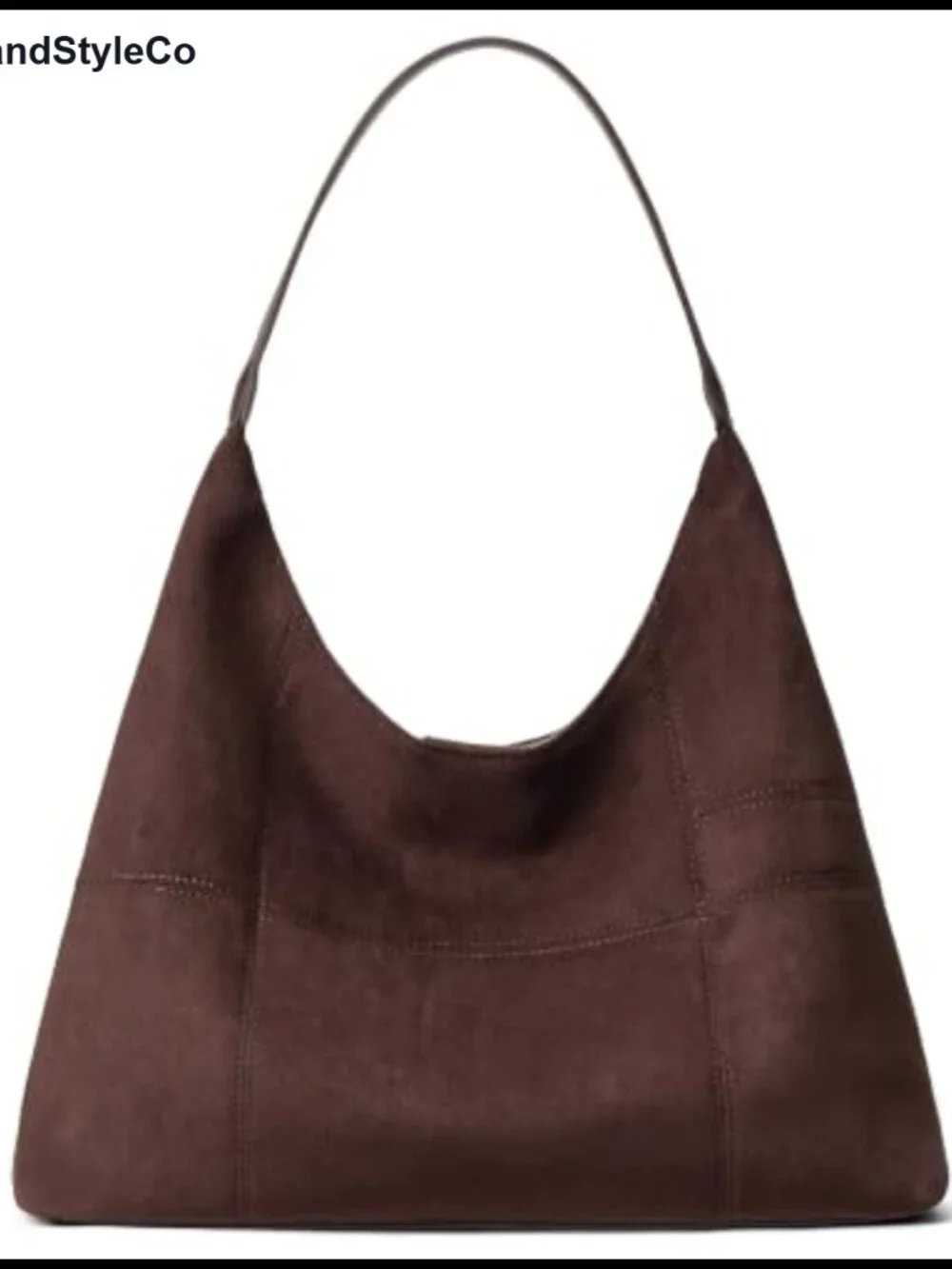 Faux Suede Hobo Bag Slouchy Patchwork Shoulder Handbag Purse